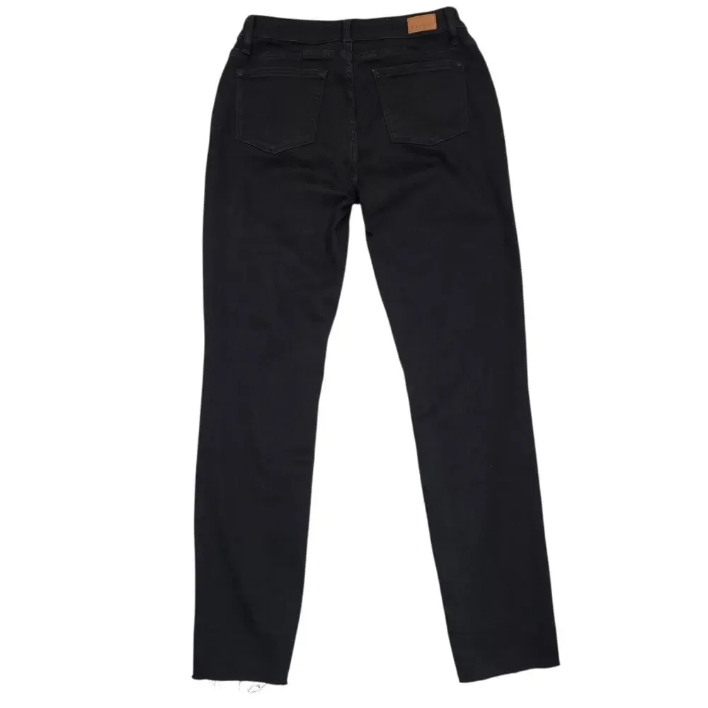 Judy Blue Women's Size 7/28 Black Mid-Rise Destroyed Slim Fit Jeans JB88137